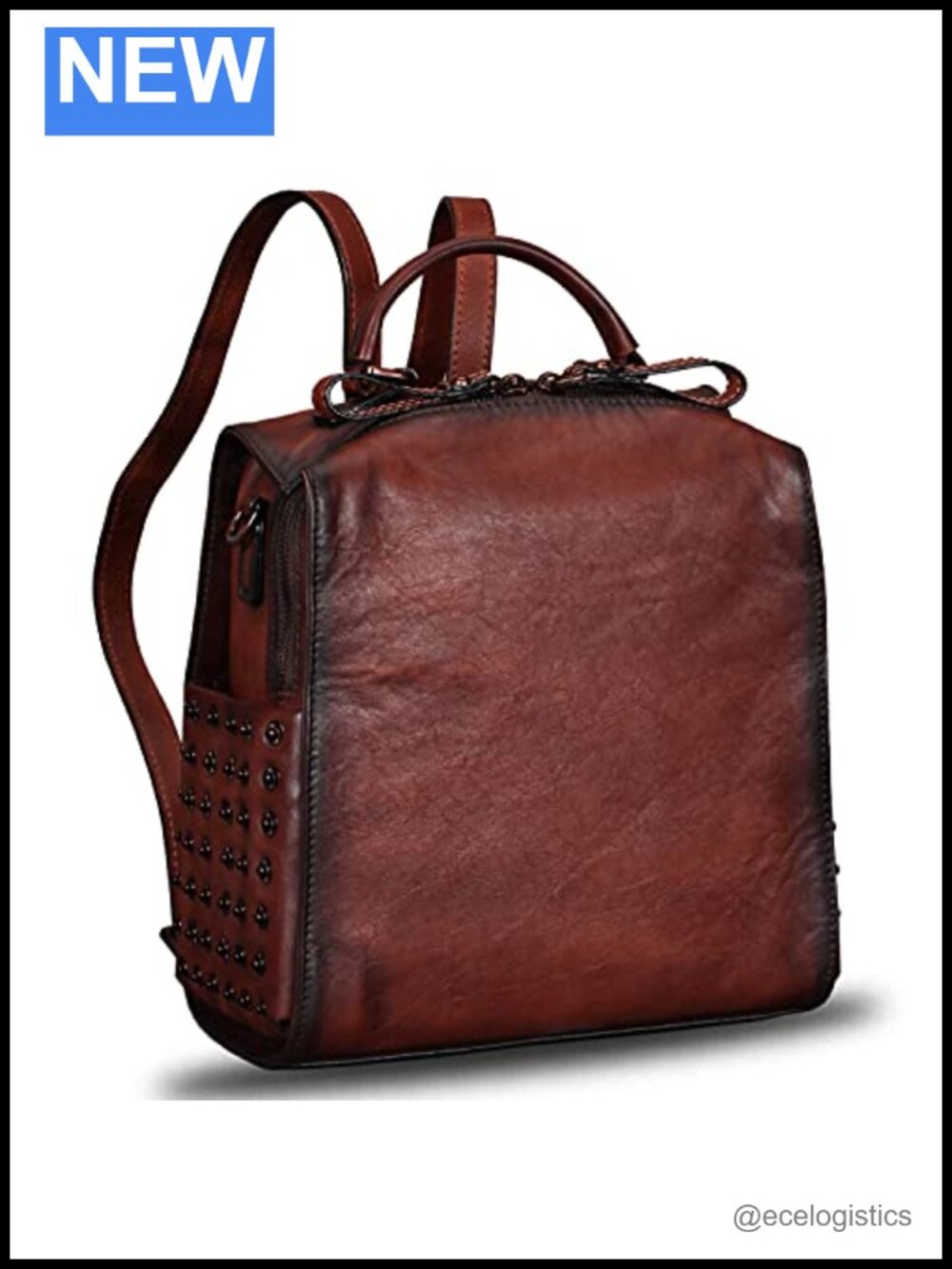 Genuine Leather Convertible Backpack Satchel Handbag